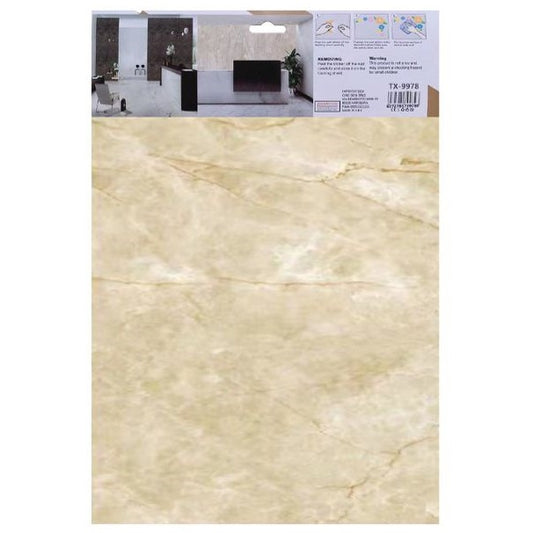 ADESIVO CARTA DA PARATO 3D EFFETTO MARMO DORATO PANNELLO SPUGNA 30X60CM |TX-9578