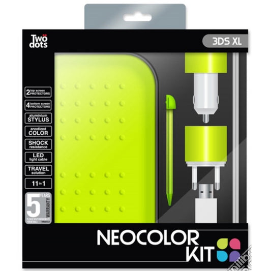 Twodots Neocolor Kit 11In1 Custodia Nintendo 3Ds Xl + Caricatore/Accessori Green