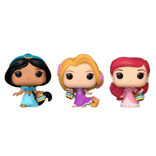 Funko Carrot Pocket Pop ! Disney Princess (Rapunzel-Ariel-Jasmine) Figure 4Cm