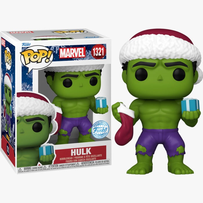 Funko Pop ! Marvel Holiday (1321) - Green Hulk Vinyl Figure Special Edition 9Cm