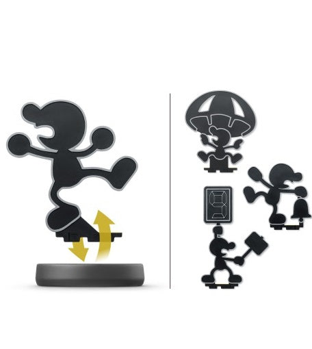 AMIIBO NINTENDO SUPER SMASH BROS - MR GAME & WATCH NO.45 FIGURE NUOVO NEW SEALED