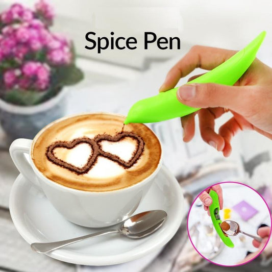 Spice Pen- Penna Elettrica Decora Cappuccino Caffe Latte Cacao Torta Decorazioni