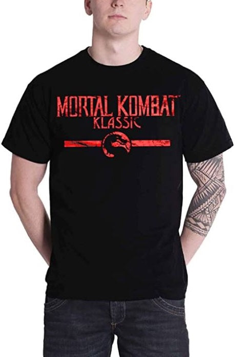Rubberroad T-Shirt Mortal Kombat Klassic Ufficiale Nero/Rosso L Di Cotone Ps4