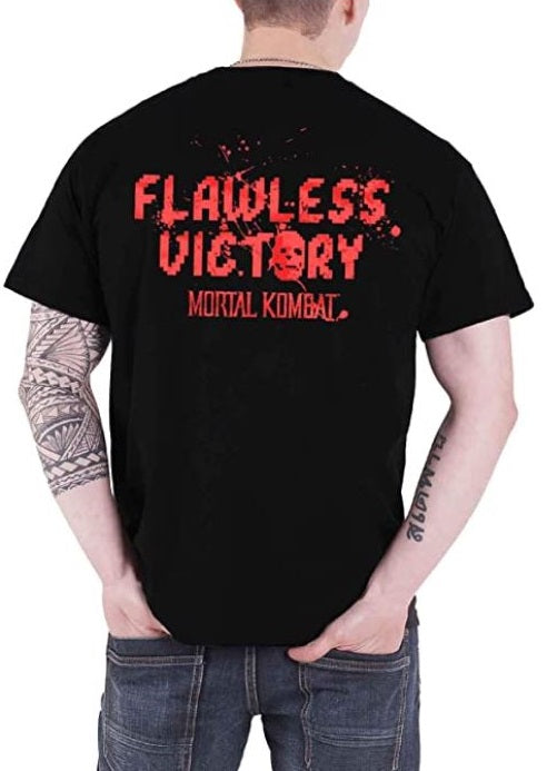 Rubberroad T-Shirt Mortal Kombat Klassic Ufficiale Nero/Rosso L Di Cotone Ps4