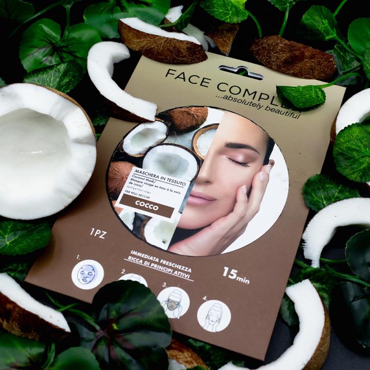 Face Complex 8Pz Maschera In Tessuto Viso Acido Ialuronico Collagene Limone Bava