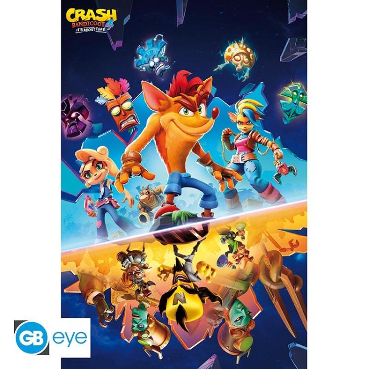 ABYSTYLE MAXI POSTER CRASH BANDICOOT: "IT'S ABOUT TIME" GAME (GB EYE) 91,5x61cm