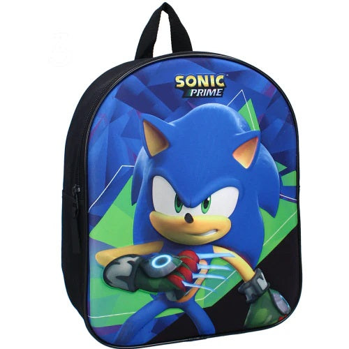 Zaino Sega - Sonic Prime Time 3D Zainetto Cartella Scuola Asilo Bambino Bambina