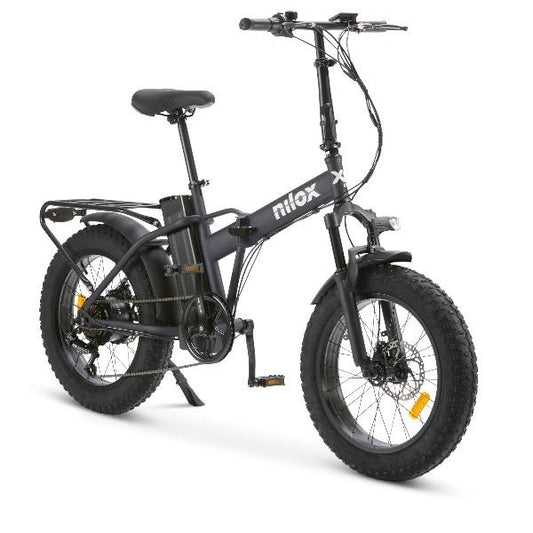 Nilox Bici Elettrica X8 Pro Bicicletta Pieghevole 250W Fat Scooter 36V Led Blu