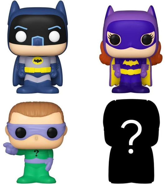 Funko Bitty Pop! Dc Comics 4Pack - Batman/The Riddler /Batgirl + Figure Mystery