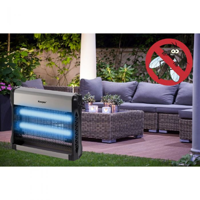 Kooper Zanzariera Elettrica 20W Led Uv Ufficio Casa Campeggio Trappola Zanzare