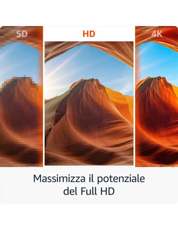 AMAZON FIRE TV STICK FULL HD CON TELECOMANDO VOCALE ALEXA (COMANDI PER LA TV)