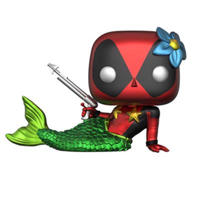 Funko Pop ! Mermaid Deadpool (321) Special Edition Con T-Shirt L Vinyl Figure