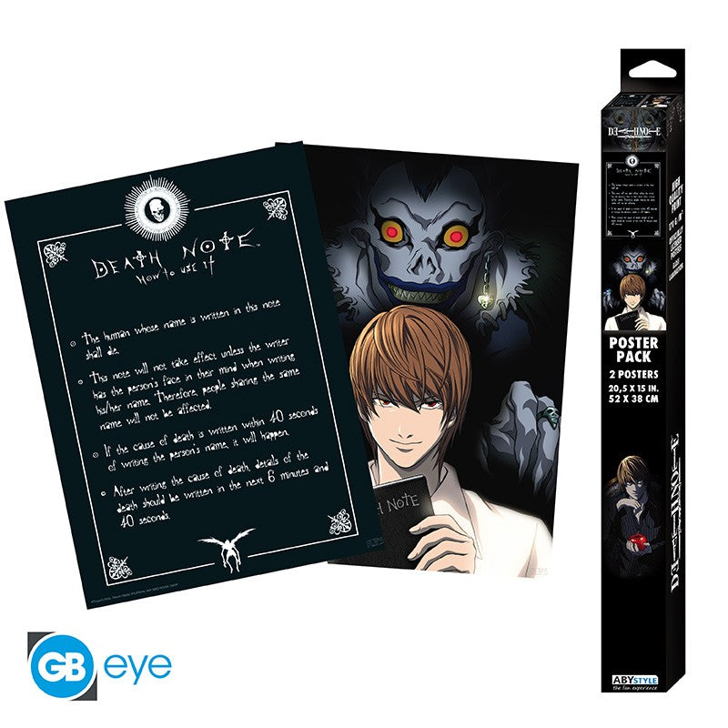 Abystyle (Death Note) Set 2 Chibi Poster: "Light E Death Note" (52x38) Gb Eye