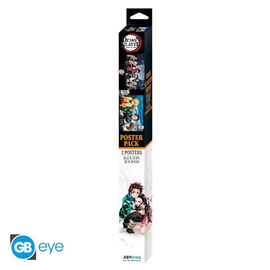 ABYSTYLE (DEMON SLAYER) SET 2 CHIBI POSTER: "SERIES 2/PILASTRI" (52X38) "GB EYE"
