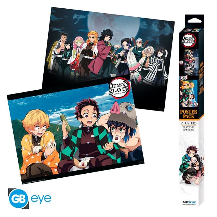 ABYSTYLE (DEMON SLAYER) SET 2 CHIBI POSTER: "SERIES 2/PILASTRI" (52X38) "GB EYE"