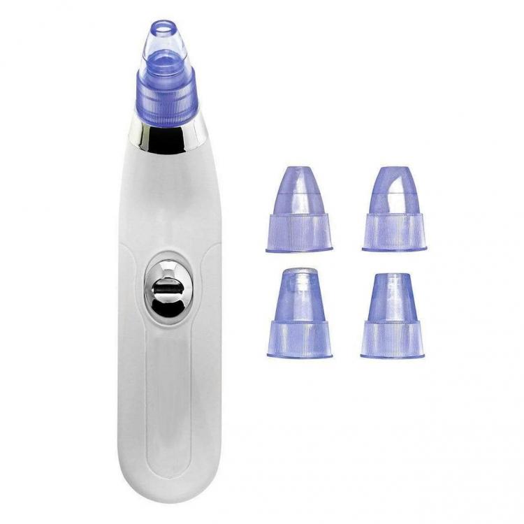 ASPIRATORE PUNTI NERI 4 TESTINE RIMUOVI PORI NASALI E ACNE VISO PULIZIA FACCIALE