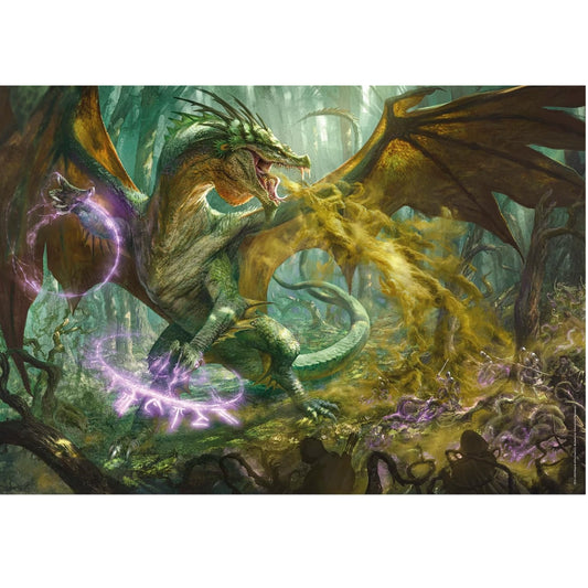 Clementoni- Puzzle Dungeons & Dragons Drago Verde -1000 Pezzi