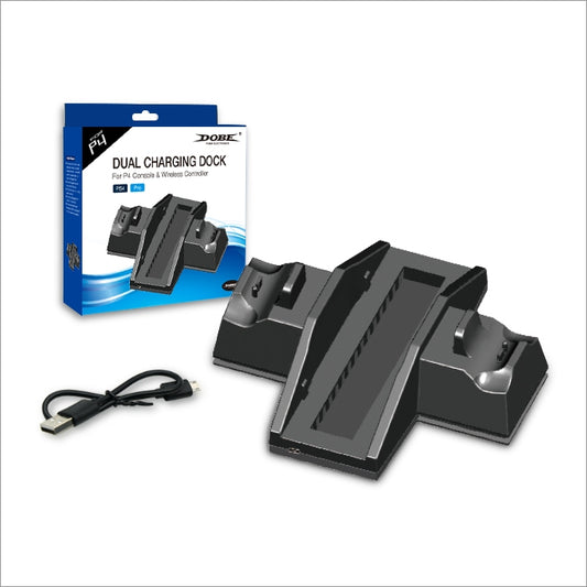 Supporto Verticale Per Ps4 Slim/Pro + Base Ricarica Joypad Controller Stand Dock