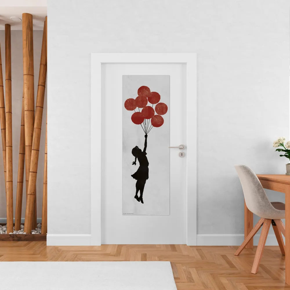 Maxi Poster XXL Porta o Parete - Artist (Girl Floating Original) Banksy Style Arte Incorniciabile per Cameretta, Gadget, Ufficio 53x158 cm