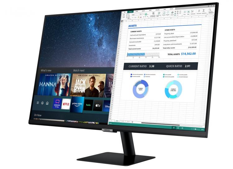 Samsung 27'' Smart Monitor Led S27Am500 Wifi Full Hd Hdmi Pc Netflix Dazn Ps4