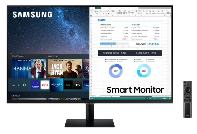 Samsung 27'' Smart Monitor Led S27Am500 Wifi Full Hd Hdmi Pc Netflix Dazn Ps4