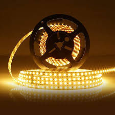 Striscia Led Smd 5050 5 Metri 12V Ip66 Adesiva Bobina Led Flessibile Giallo