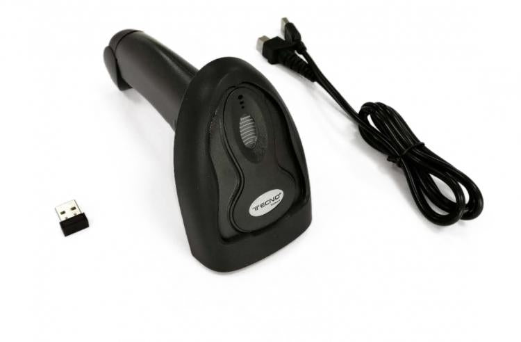 Tecno Pistola Laser Lettore Codice A Barre Barcode Scanner Wireless 2.4Ghz Usb