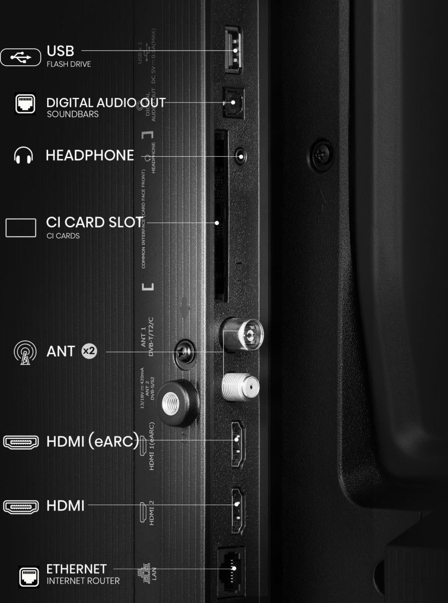 Hisense Smart Tv 40" D-LED 40A4Q Full Hd AirPlay HDR Android Wi-Fi Hdmi Nero