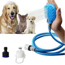 Tubo Spazzola Lavaggio Cane Gatto Doccia Silicone Giardino Toelettatura Toilette