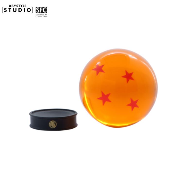 ABYSTYLE DRAGON BALL SFERA DI CRISTALLO 4 STELLE 75mm + PIEDISTALLO SFERE DRAGO