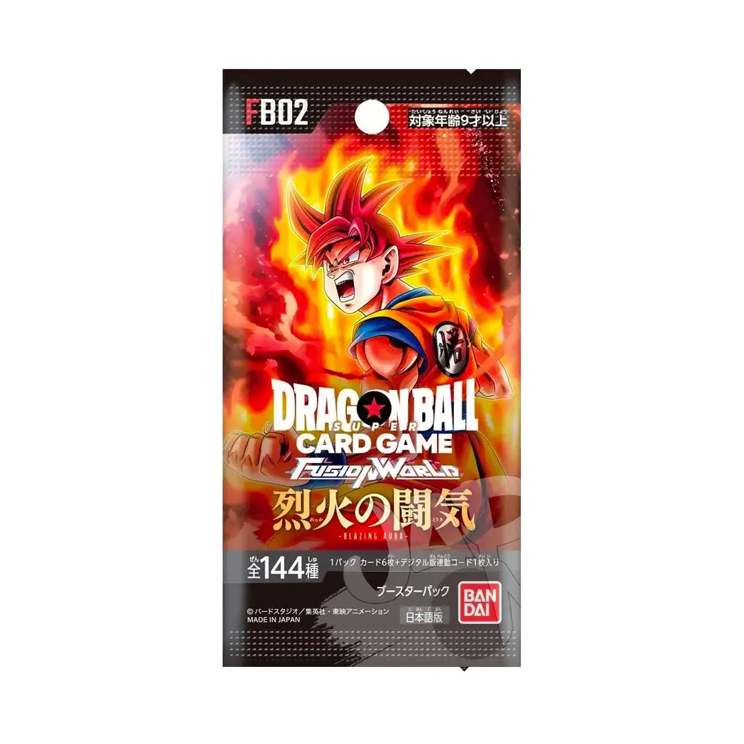 Dragon Ball Super Card Fusion World FB-02 JAP Box 24 Buste Tcg Blazing Aura
