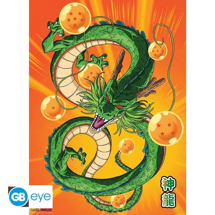 ABYSTYLE (DRAGON BALL Z) SET 2 CHIBI POSTER: "GOKU & SHENRON" (52X38) "GB EYE"
