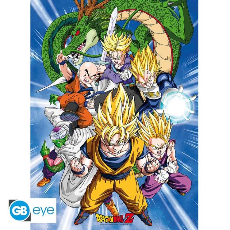ABYSTYLE (DRAGON BALL Z) SET 2 CHIBI POSTER: "GRUPPI" (52X38) ANIME "GB EYE"