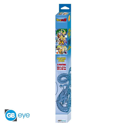 ABYSTYLE (DRAGON BALL Z) SET 2 CHIBI POSTER: "GRUPPI" (52X38) ANIME "GB EYE"