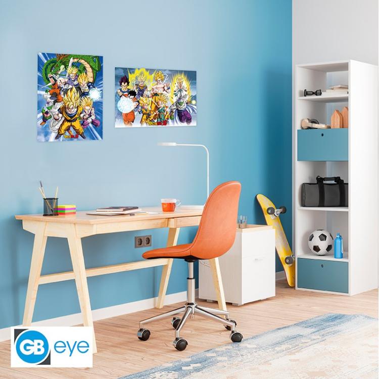 ABYSTYLE (DRAGON BALL Z) SET 2 CHIBI POSTER: "GRUPPI" (52X38) ANIME "GB EYE"