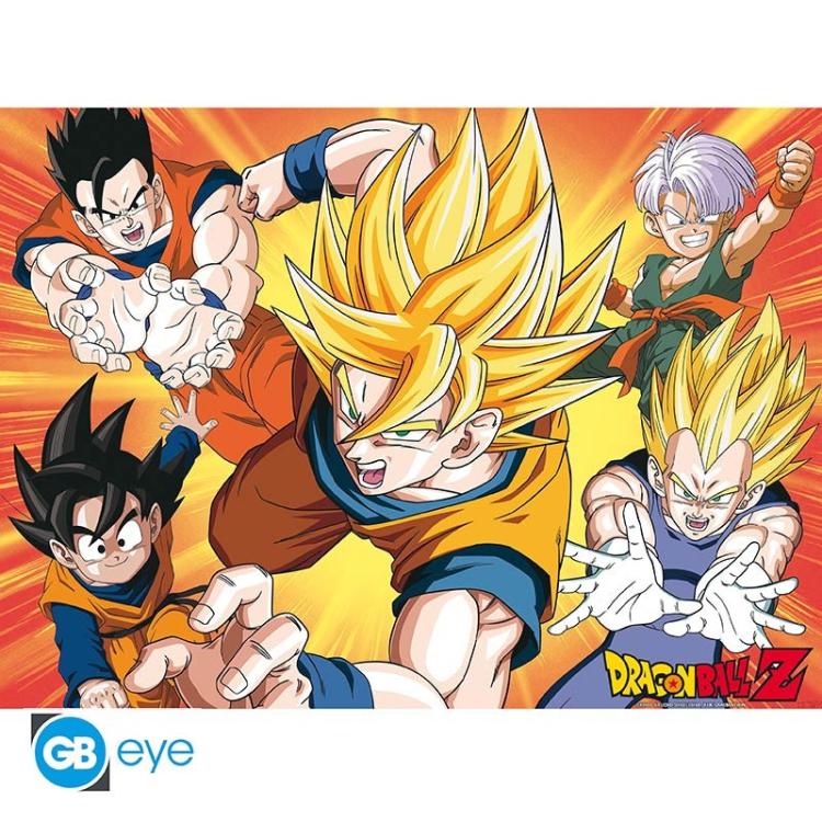 ABYSTYLE (DRAGON BALL Z) SET 2 CHIBI POSTER: "SAYAN" (52X38) ANIME "GB EYE"