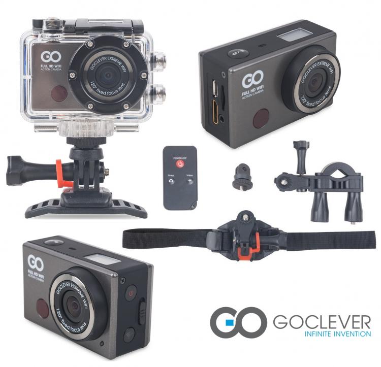 Goclever Action Camera Videocamera Tip Gopro Wifi Subacquea Casco Bici Dvr Sport