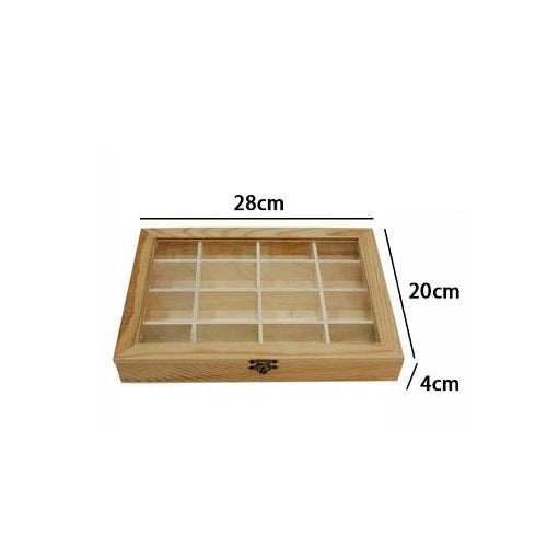 Bacheca In Legno 16 Posti Porta Vetro Espositore Vetrinetta Minuterie Decoupage