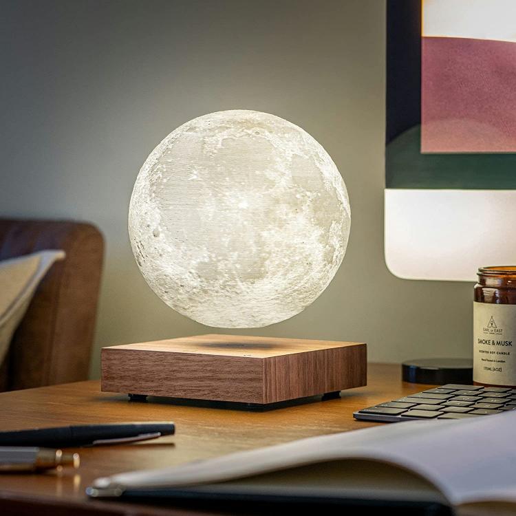 Luna Gravitazionale Levitante Lampada 3D Led Fluttuante Magnetica Design Arredo