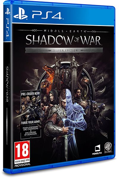Middle Earth Shadow Of War Silver Edition Ps4 Videogioco Italiano Nuovo