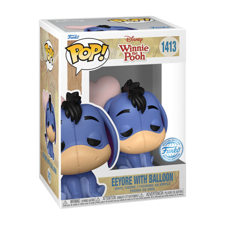 Funko Pop ! Disney Winnie The Pooh - (1413) Eeyore W/ Balloon Cuore Special 9Cm