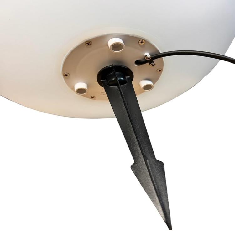 Lampada Sfera Da Giardino Ø 30Cm Luce Esterno Palla Terra E27 Bianco + Picchetti