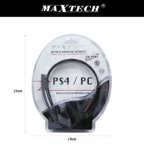 CUFFIE GAMING PER PS4/PS5 XBOX PC NINTENDO SWITCH MONO AURICOLARE CON MICROFONO