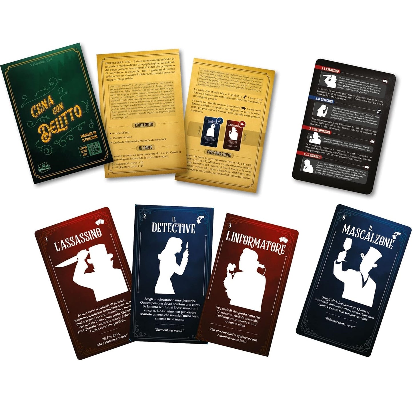 Goliath - Cena con Delitto - Gioco di Carte 3-8 Giocatori 14+ Anni