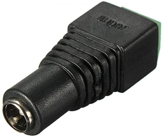 10pz CONNETTORE CONNETTORI SPINOTTO ALIMENTAZIONE FEMMINA A VITE TELECAMERE/LED