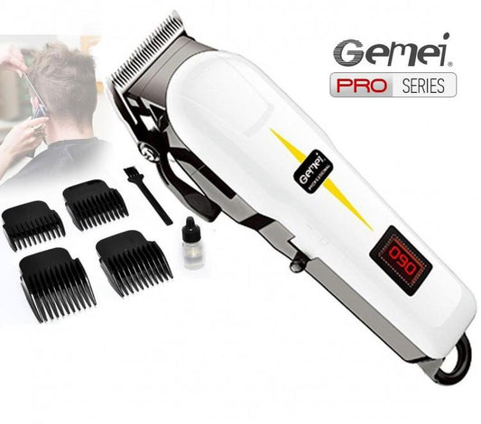 Geemy Gm-6008 Rasoio Tagliacapelli Ricaricabile Elettrico Regola Barba Display