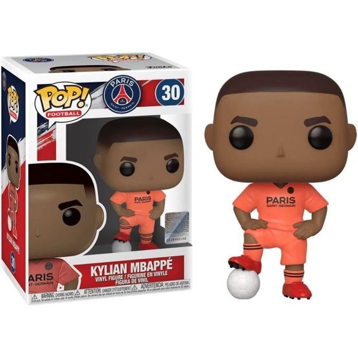 Funko Pop ! Football Paris Saint Germain - (30) Kylian Mbappe Kit Away Psg 9Cm
