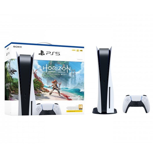 Sony Console Ps5 Standard 825Gb White Bundle Playstation 5 + Horizon Forbidden W