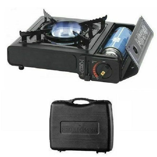 Fornello A Gas Portatile Da Campeggio Cucina Fornellino Con Griglia E Valigetta