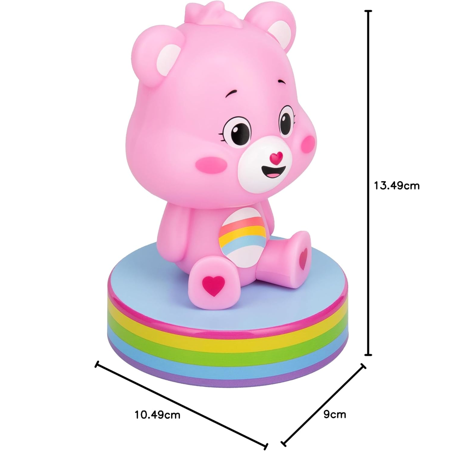 PALADONE Icon Lights: Mini lampada Care Bears 001 (Orsetti del Cuore) - Cheer Bear - Lampada LED Statuetta 3D